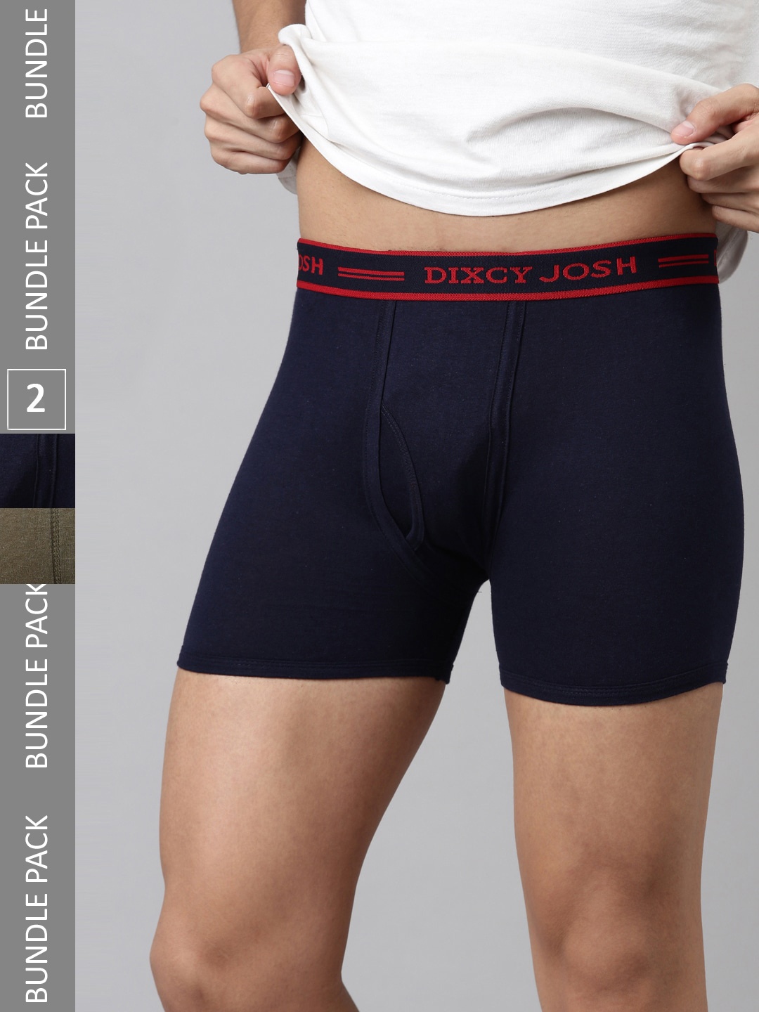 

DIXCY SCOTT Men's Pack of 3 Cotton Elastic Waistband Breathable Fabric Trunk (Assorted)