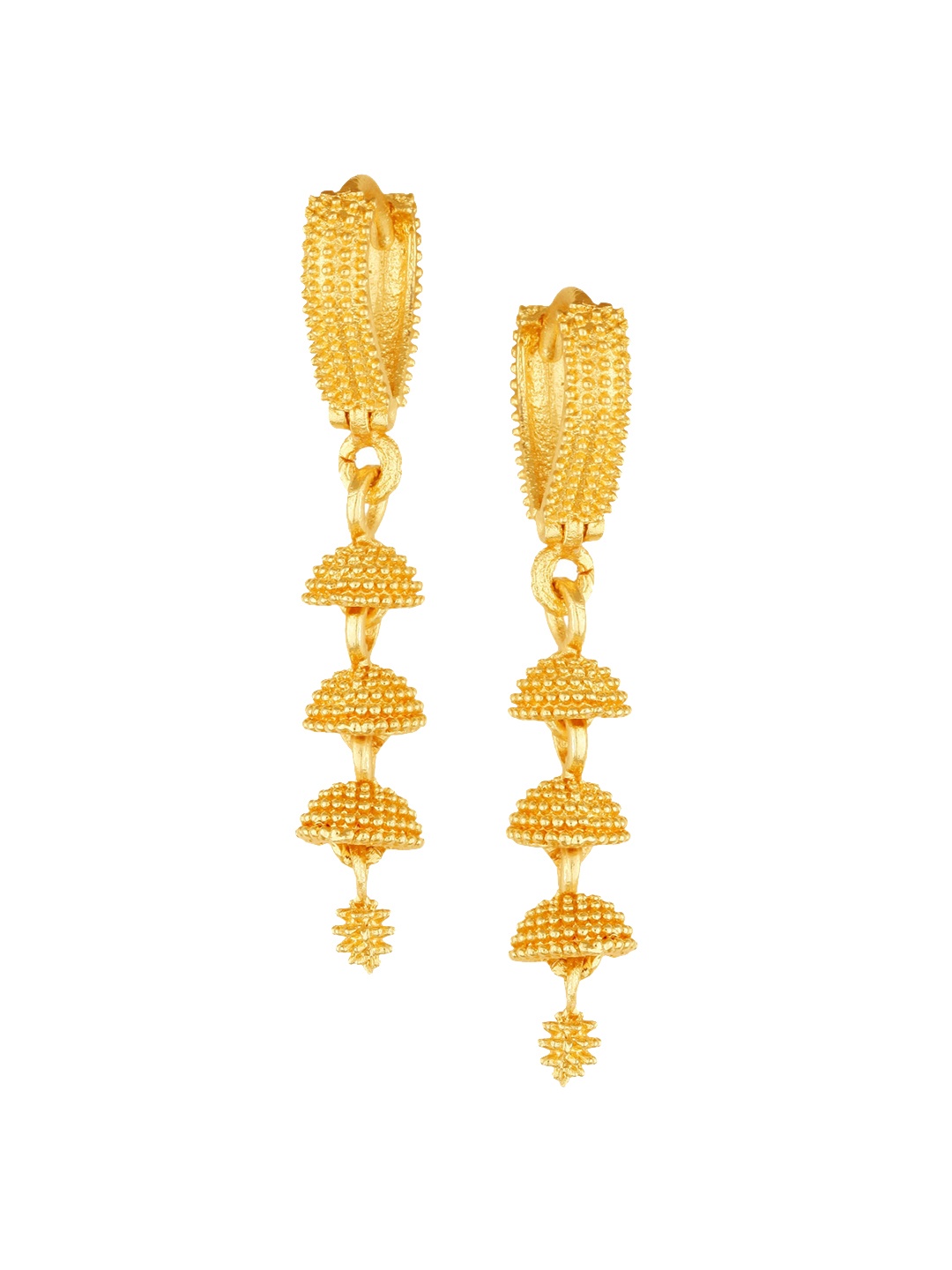 

Vighnaharta Gold-Plated Dome Shaped Jhumkas