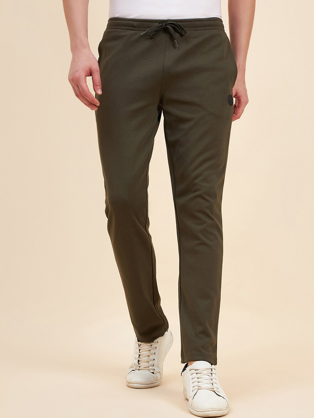 

Sweet Dreams Men Olive Green Mid Rise Track Pants