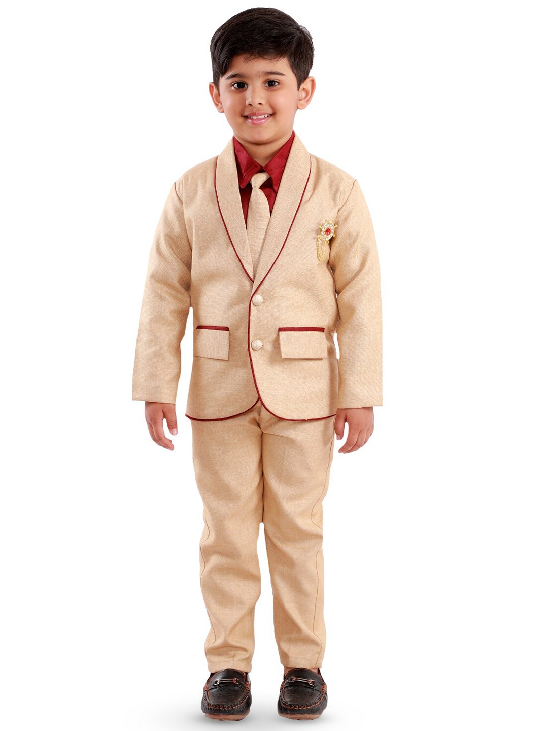 

BAESD Boys Formal 3 Piece Suit, Beige
