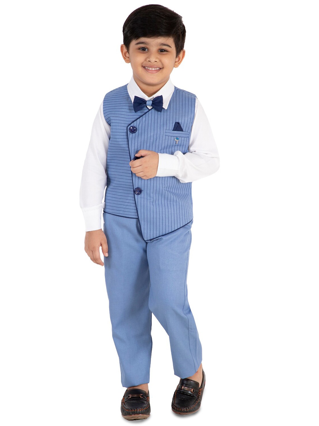 

BAESD Boys Vertical Striped 3 Piece Party Suit, Blue