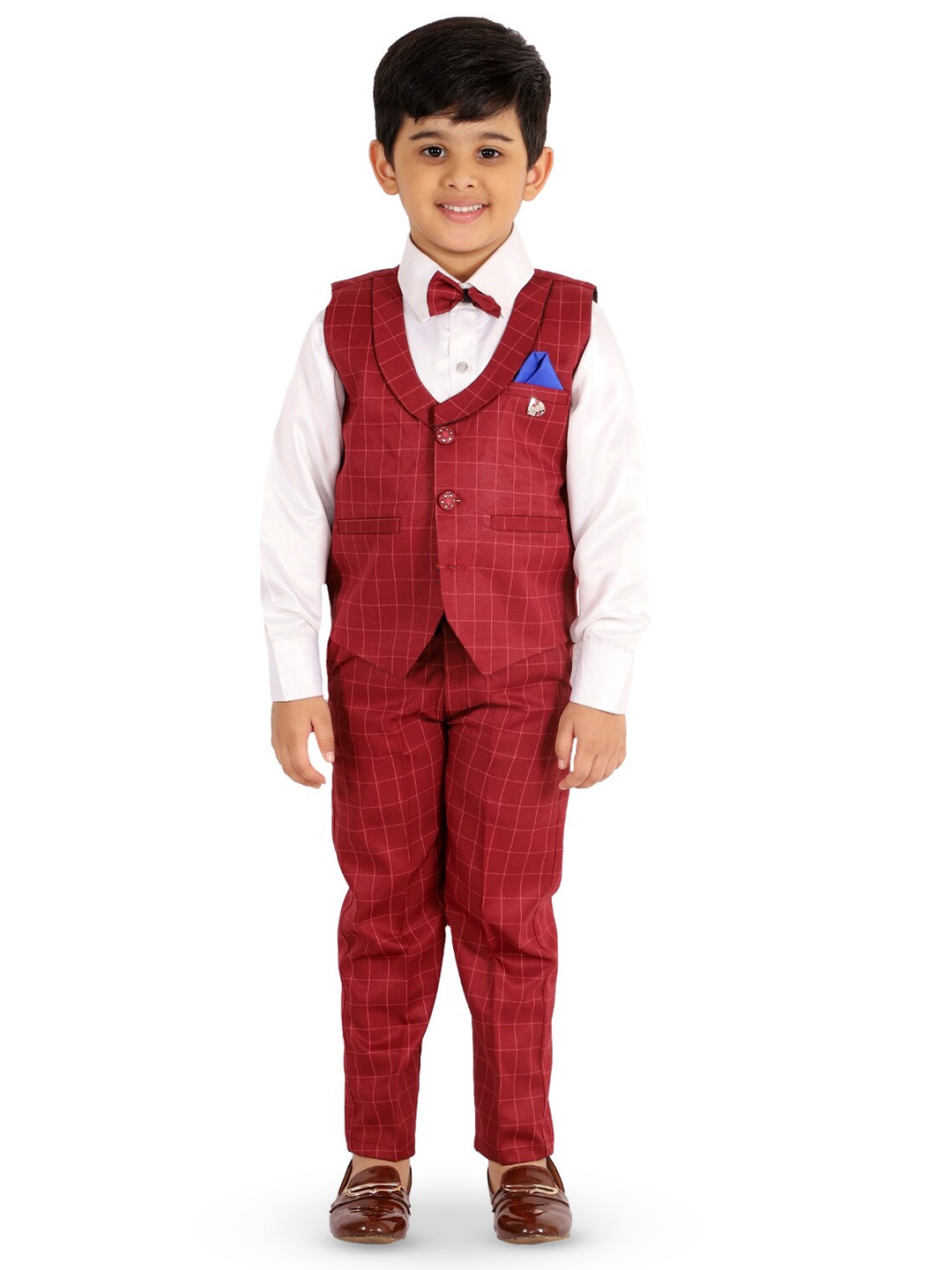 

BAESD Boys 3 Piece Suit, Maroon