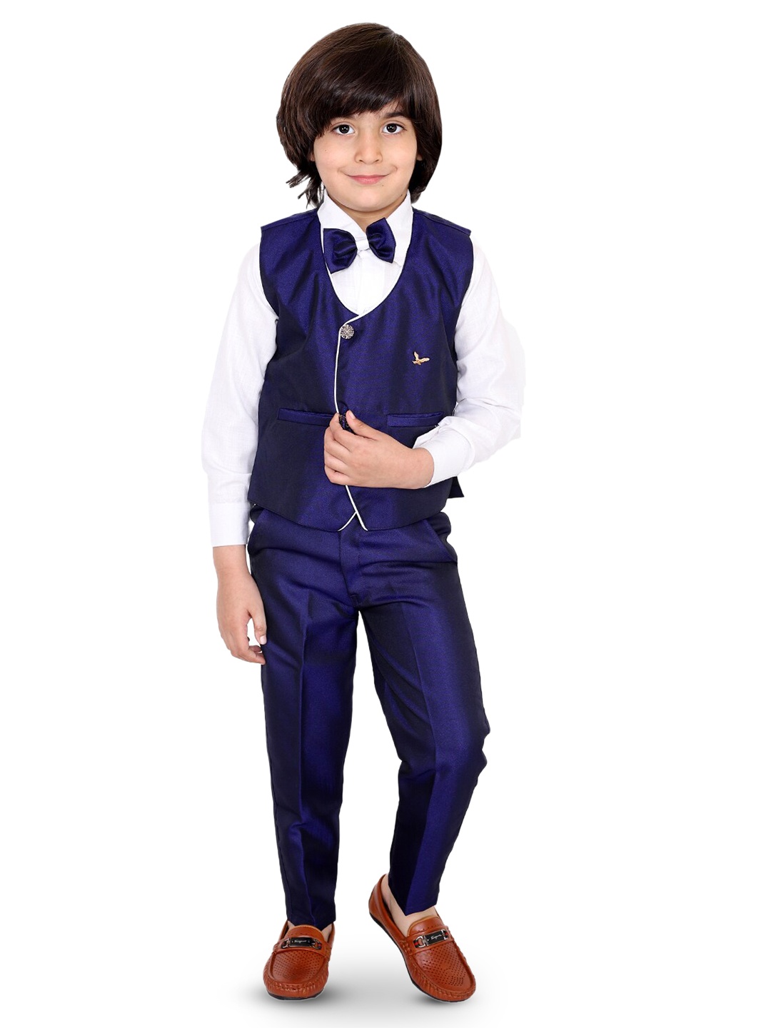 

BAESD Boys 3 Piece Suit, Navy blue