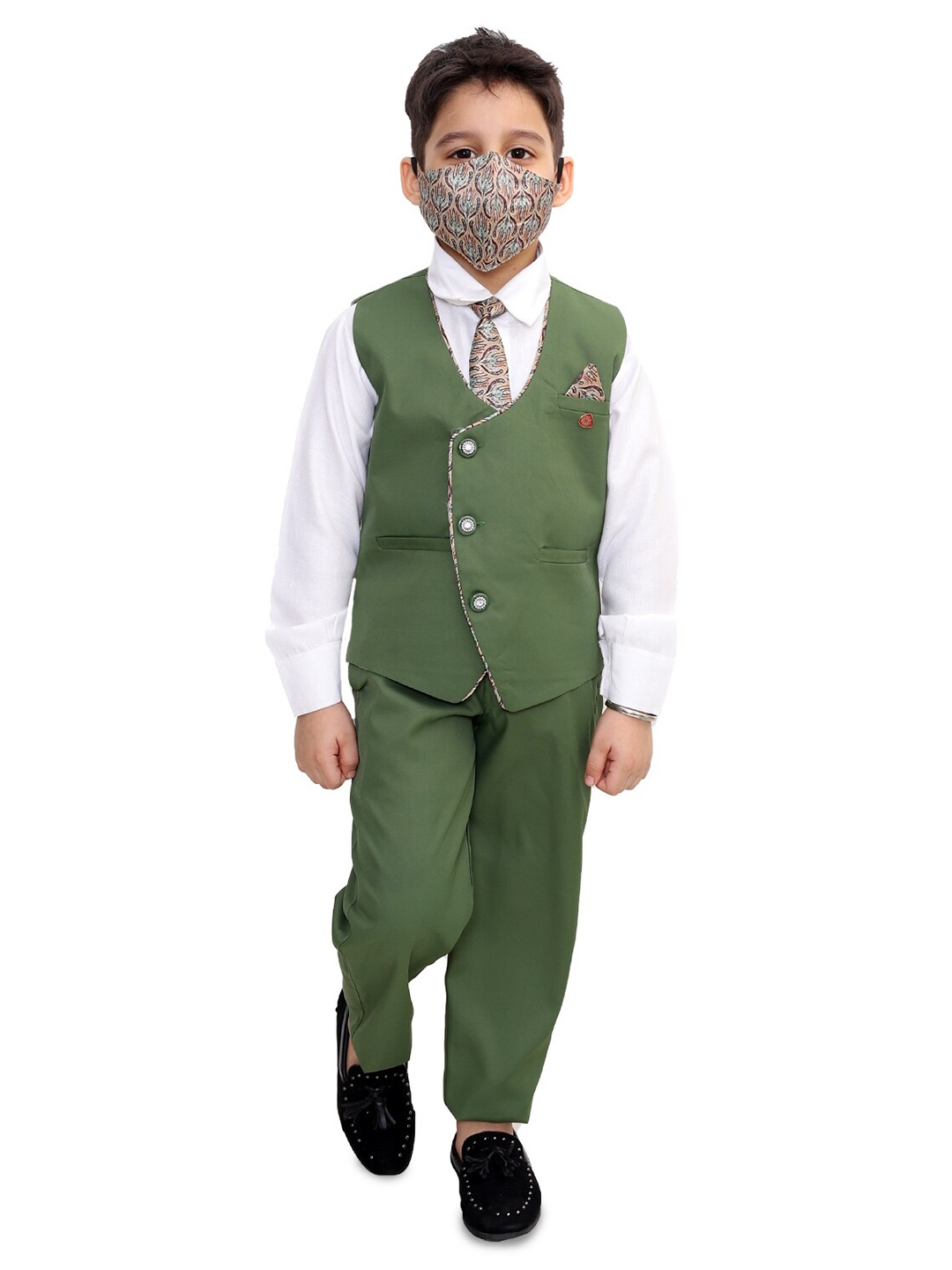 

BAESD Boys 3 Piece Suit With Tie, Green