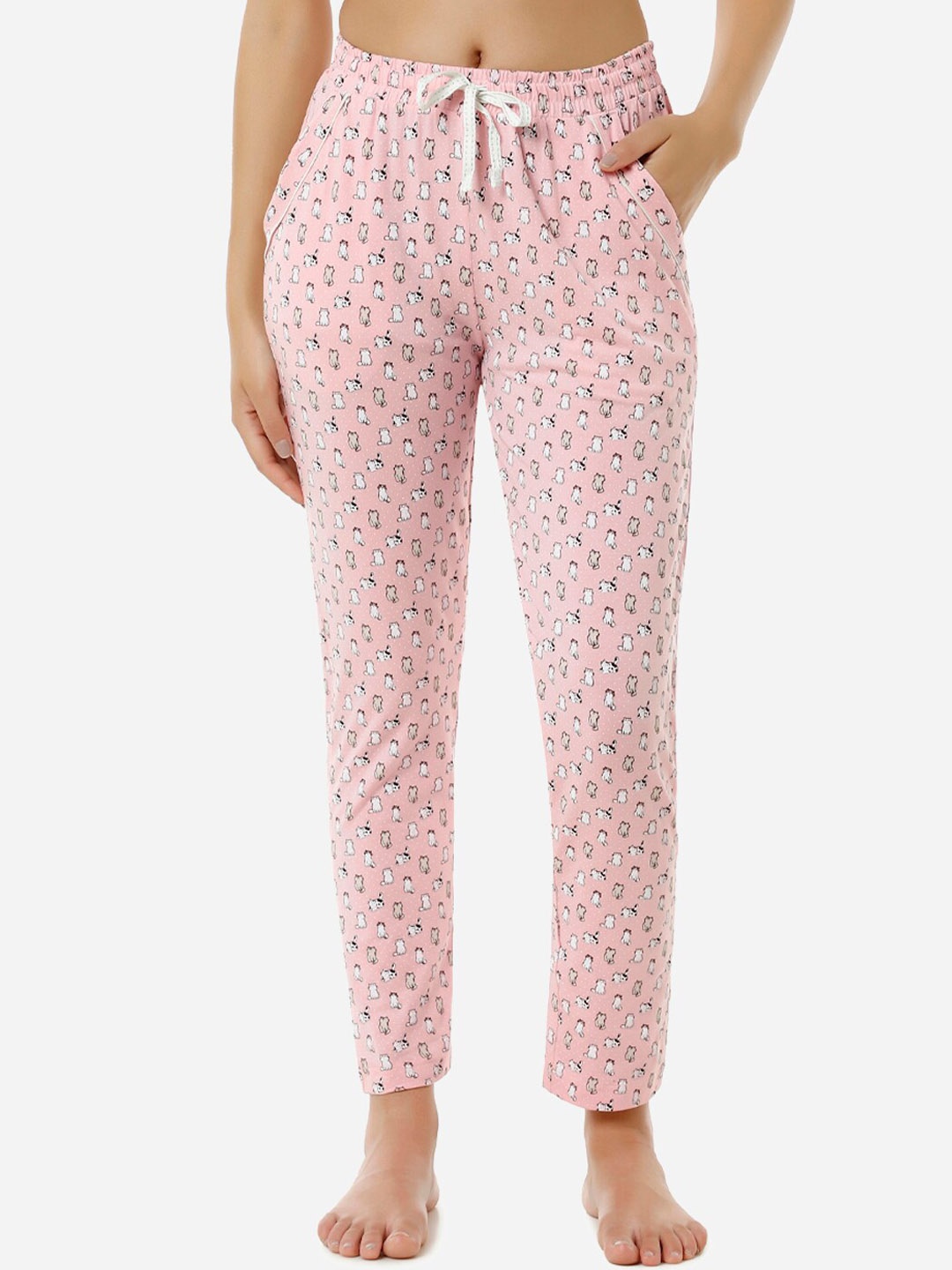 

Amante Women Printed Lounge Pant, Pink