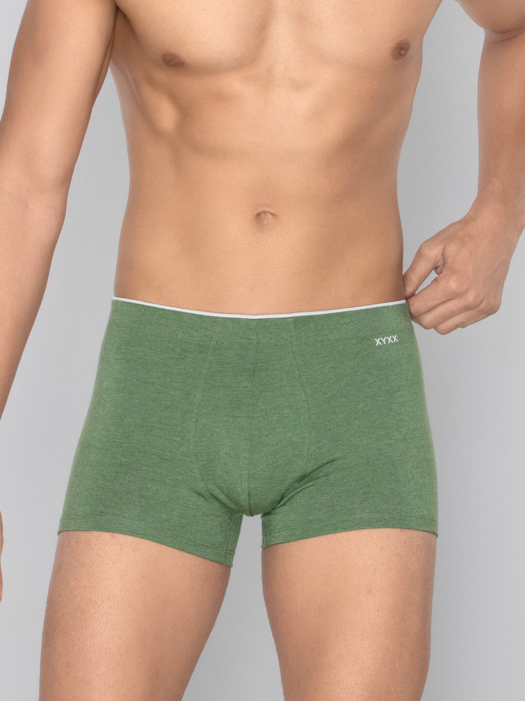

XYXX Men Uno IntelliFresh Super Combed Cotton Trunks, Olive
