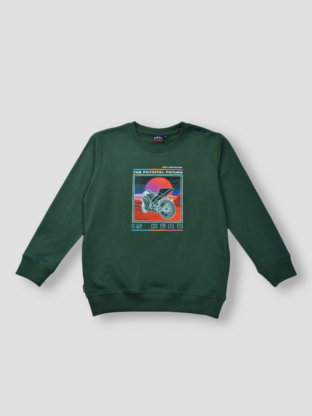 

Gini and Jony Infants Boys Graphic Printed Fleece Sweatshirt, Green