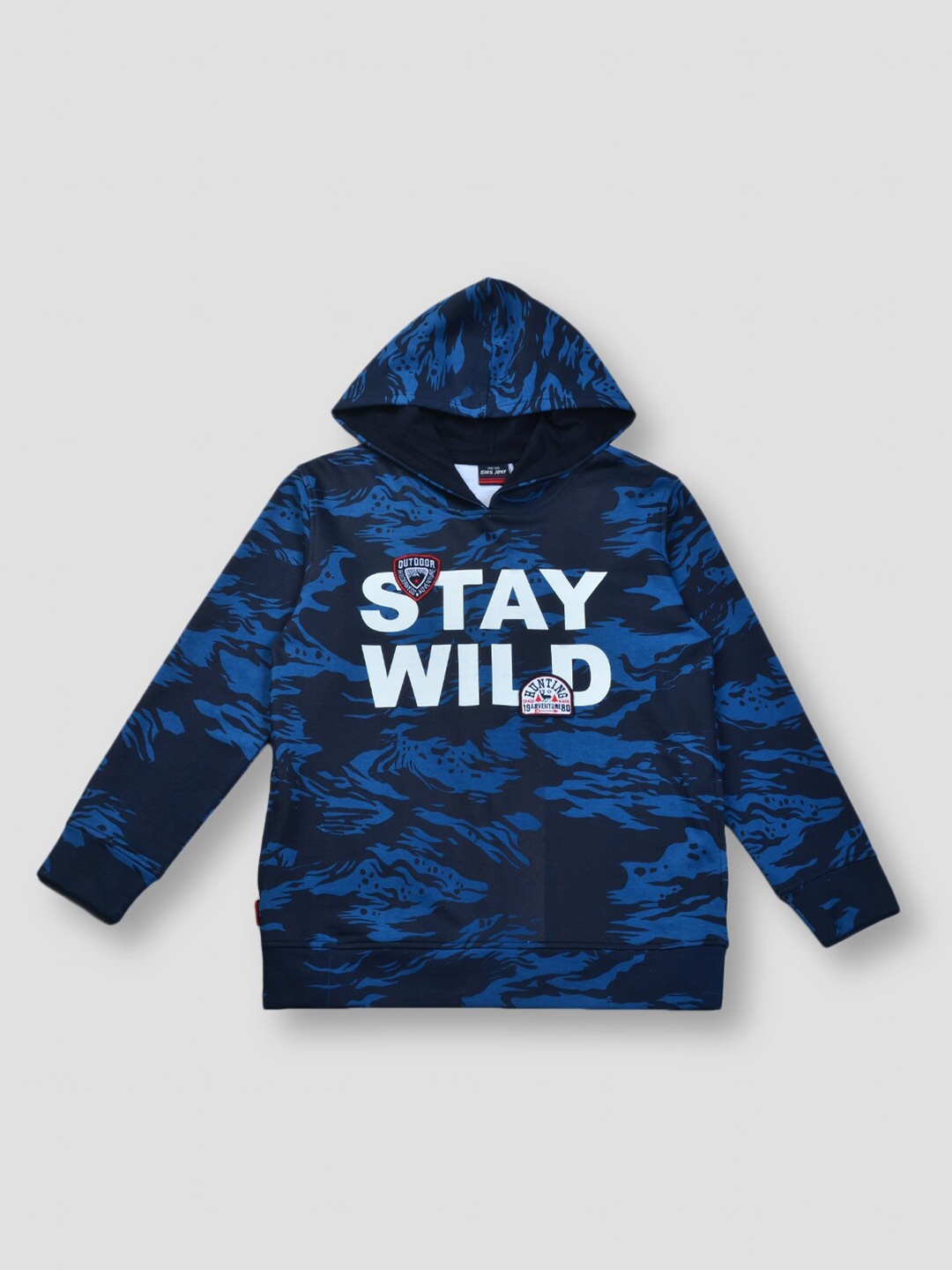 

Gini and Jony Boys Abstract Printed Fleece Sweatshirt, Navy blue