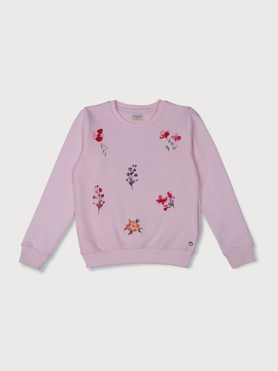 

Gini and Jony Girls Floral Printed Sweatshirt, Pink