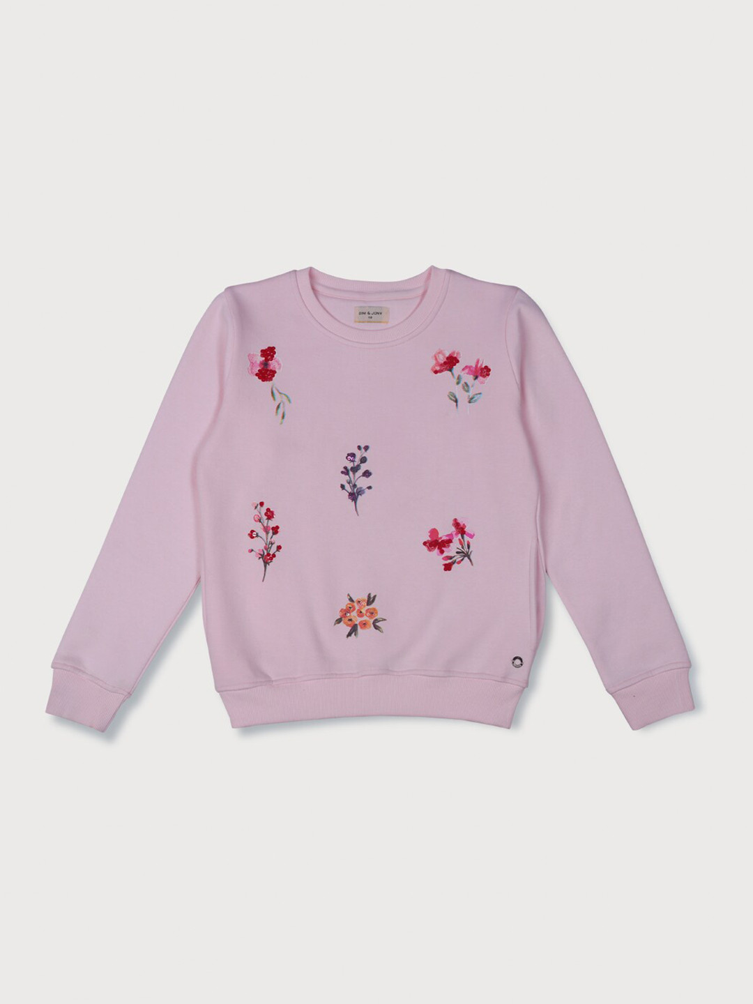 

Gini and Jony Girls Floral Printed Sweatshirt, Pink