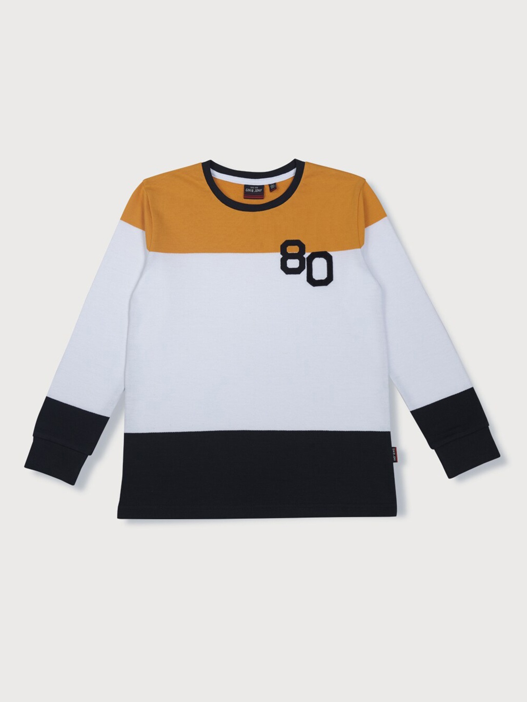 

Gini and Jony Boys Striped Fleece Sweatshirt, White