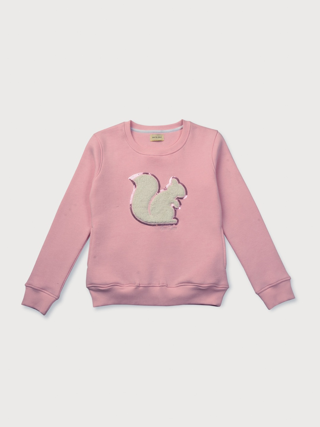 

Gini and Jony Girls Graphic Printed Fleece Sweatshirt, Pink