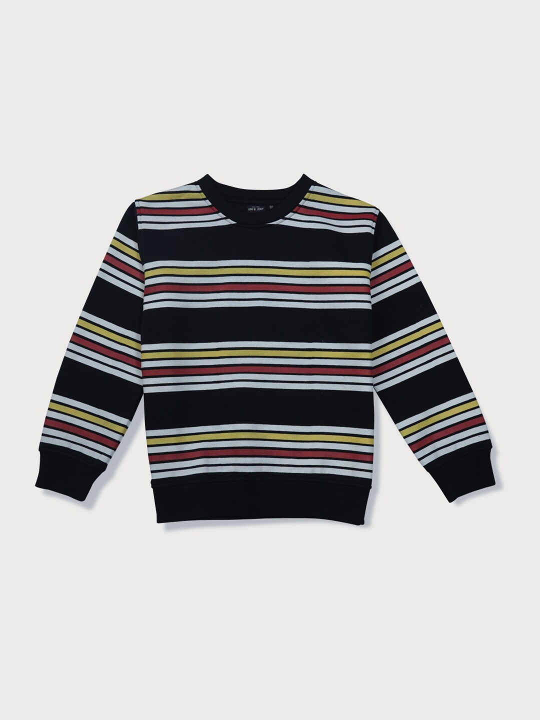 

Gini and Jony Boys Striped Sweatshirt, Black