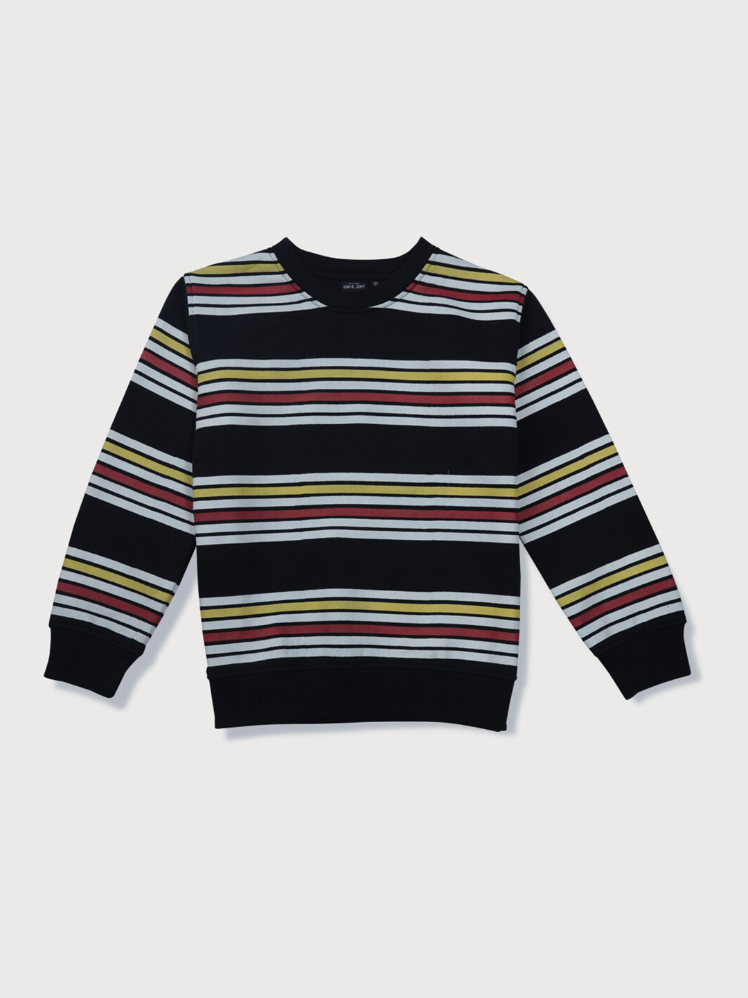 

Gini and Jony Boys Striped Sweatshirt, Black