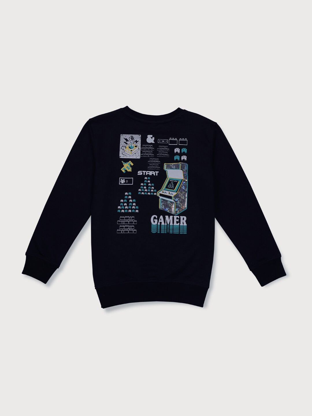 

Gini and Jony Boys Typography Printed Sweatshirt, Navy blue