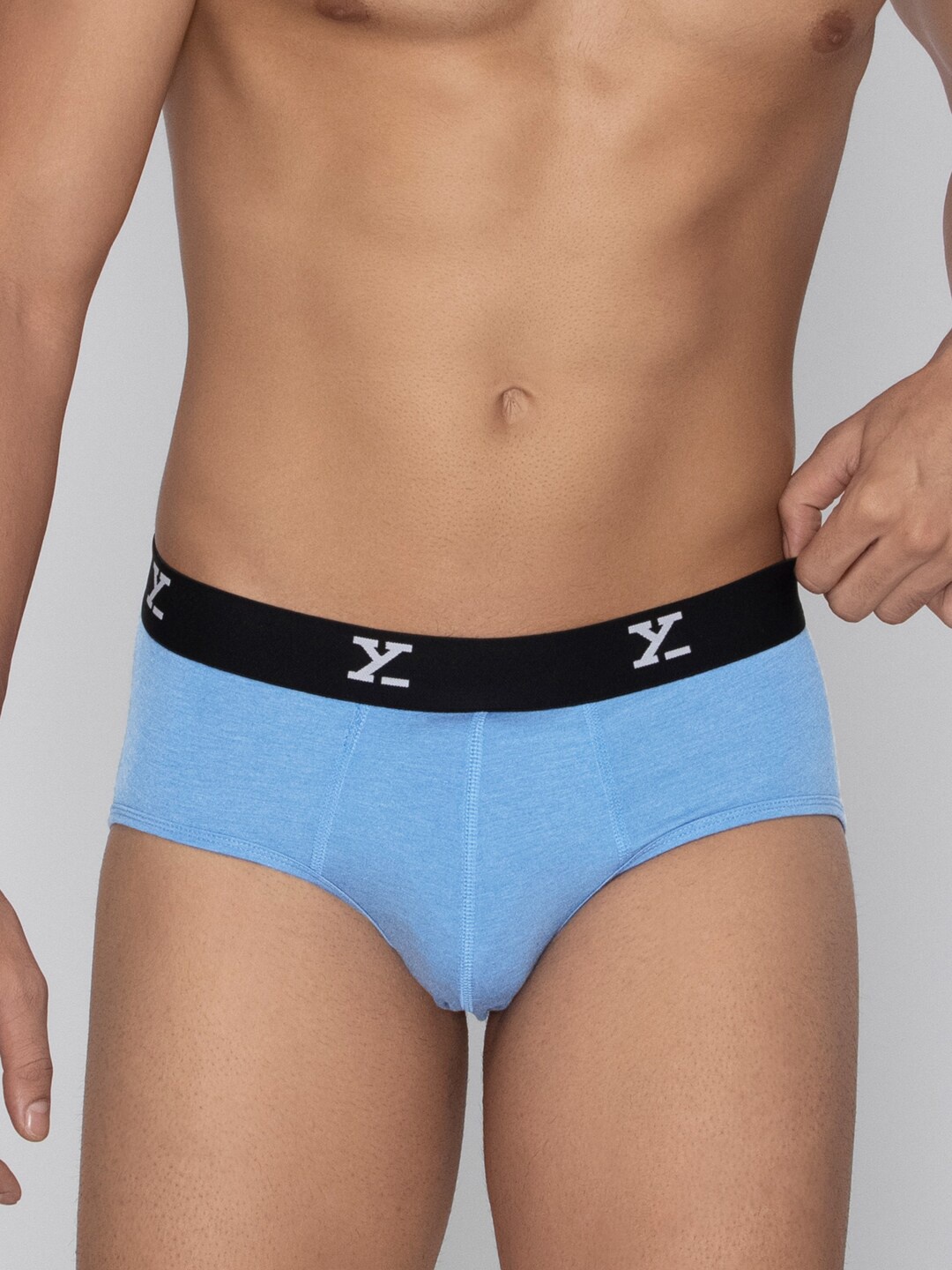 

XYXX Men Mid-Rise Anti-Microbial Uno IntelliFresh Super Combed Cotton Briefs, Blue