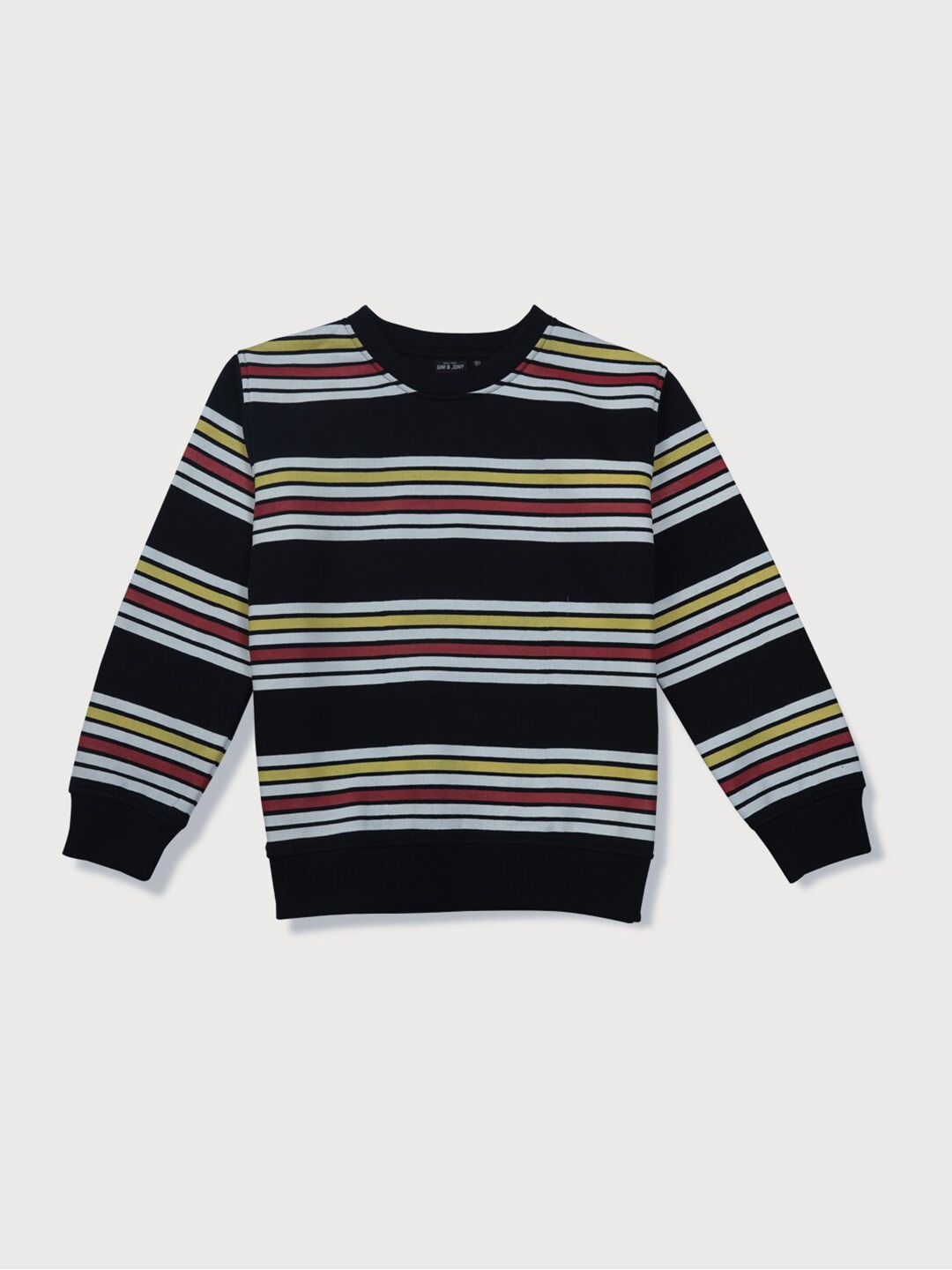 

Gini and Jony Infants Boys Striped Sweatshirt, Black