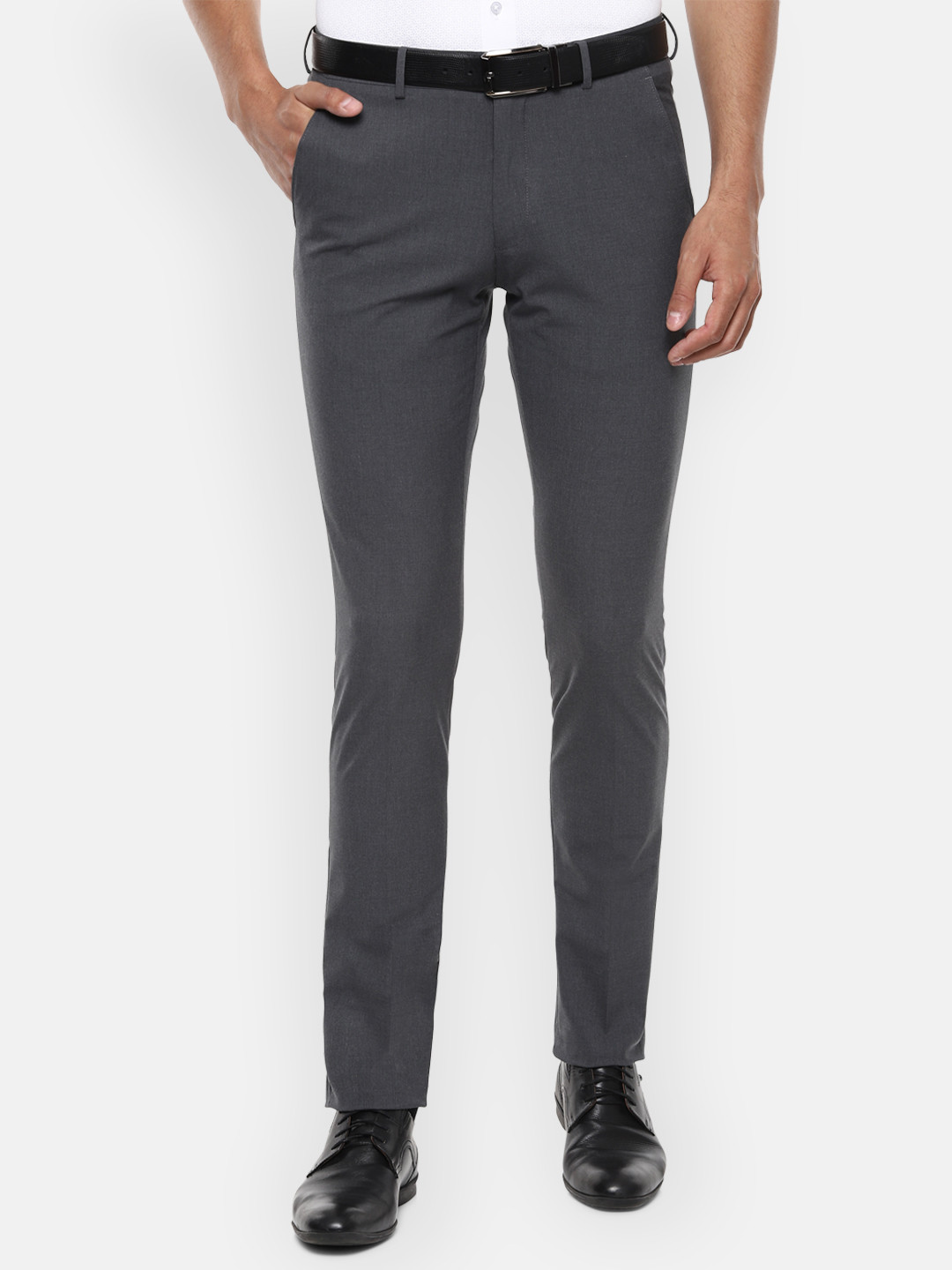 

Louis Philippe Men Skinny Fit Formal Trousers, Grey