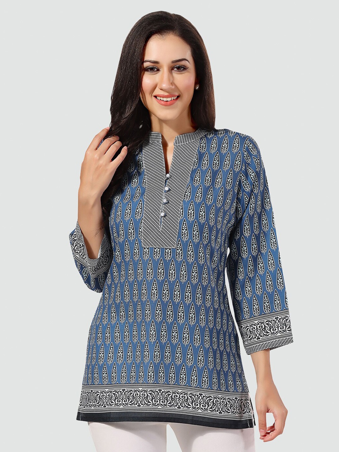 

Saree Swarg Ethnic Motifs Printed Kurti, Blue