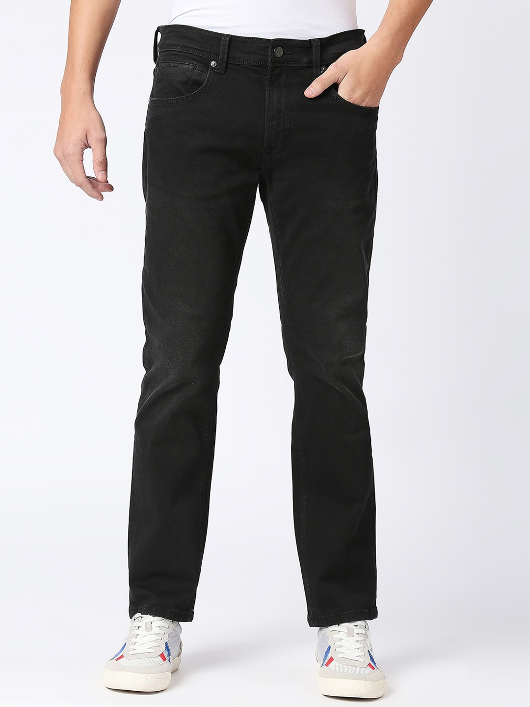 

Pepe Jeans Men Mid Rise Straight Fit Cotton Jeans, Black