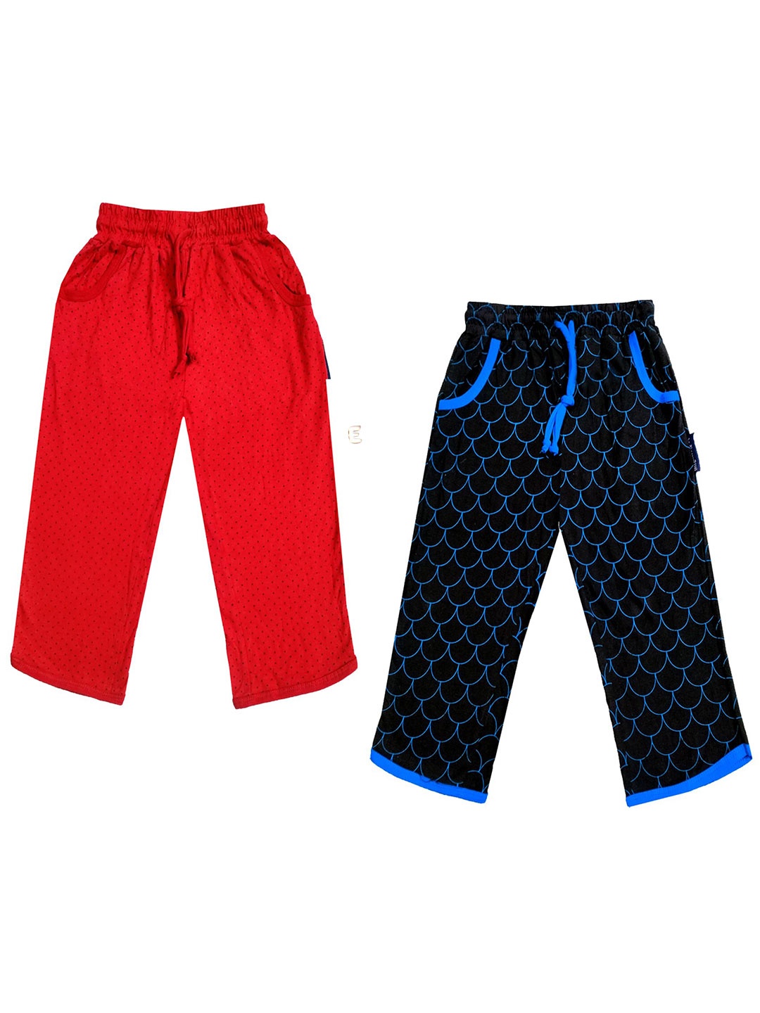 

IndiWeaves Girls Pack of 2 Printed Pure Cotton Capris, Blue