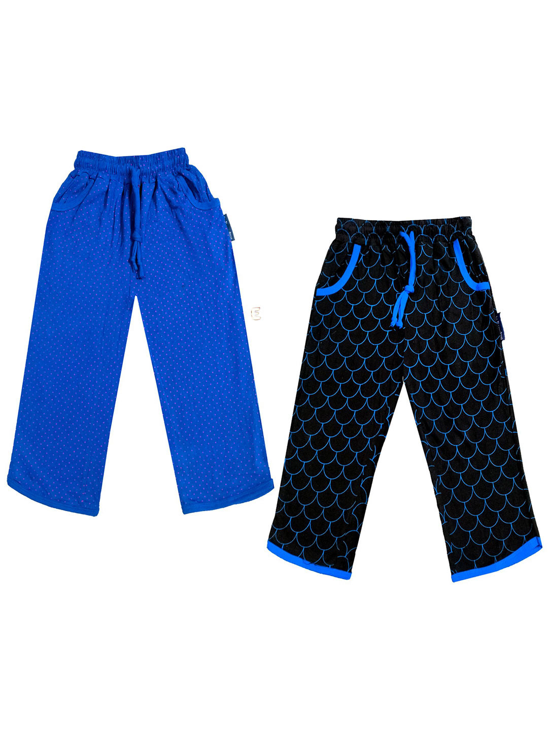 

IndiWeaves Girls Pack of 2 Pure Cotton Capris, Blue