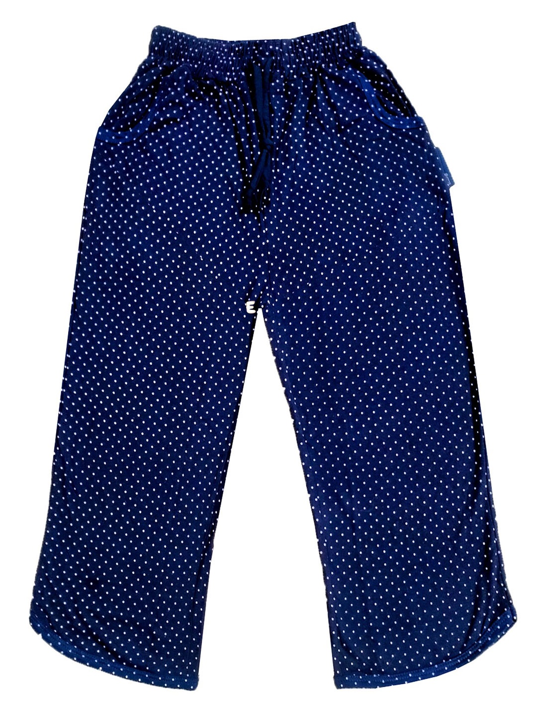

IndiWeaves Girls Mid-Rise Cotton Printed Capris, Navy blue