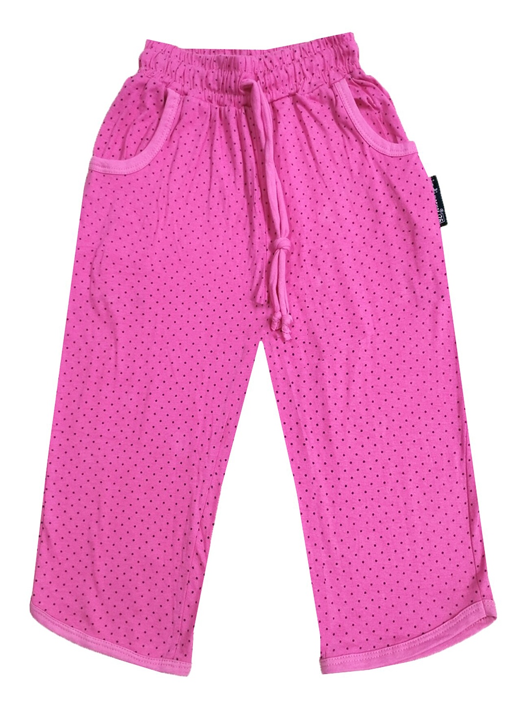 

IndiWeaves Girls Mid-Rise Cotton Printed Capris, Pink