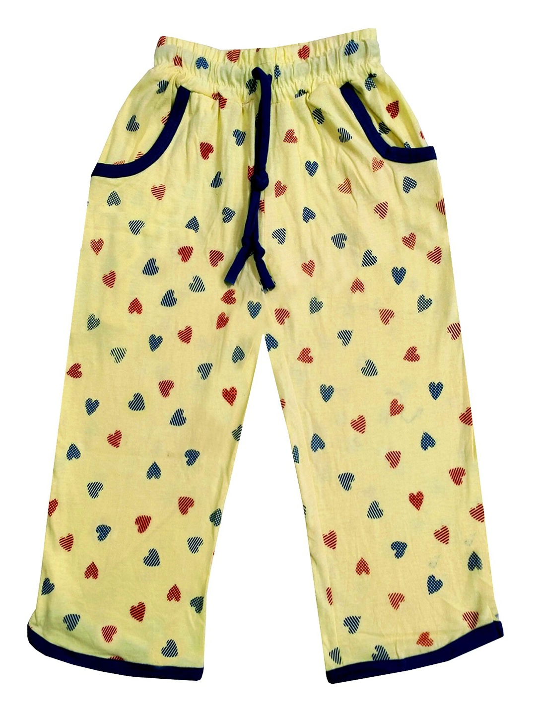 

IndiWeaves Girls Mid-Rise Cotton Printed Capris, Yellow
