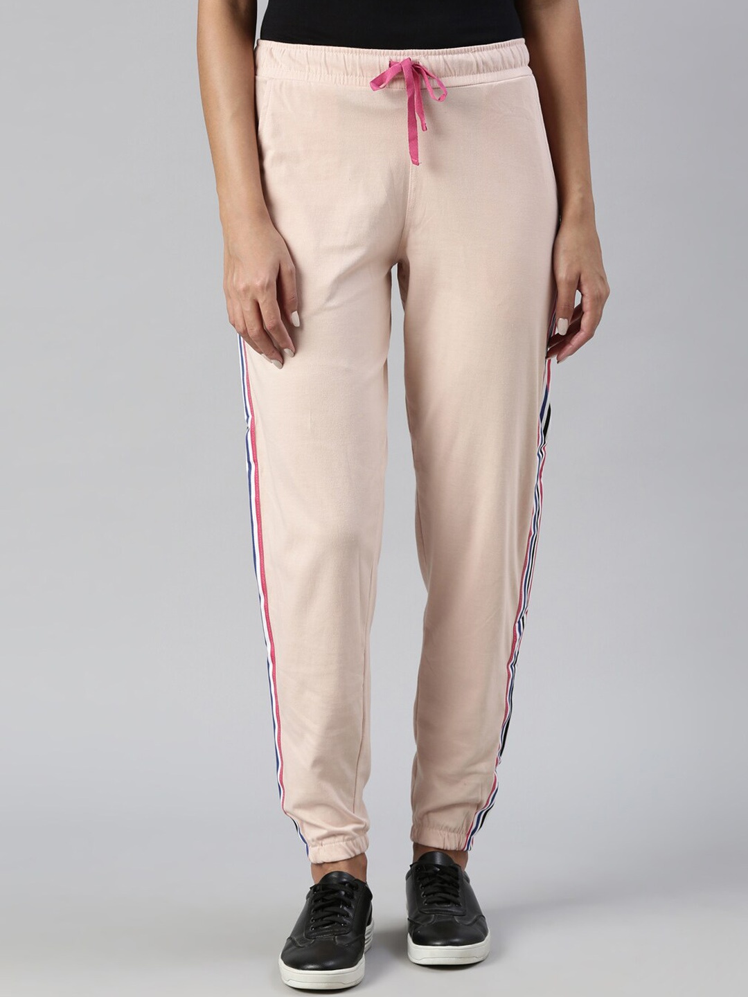 

DIXCY SCOTT Slimz Women Mid-Rise Cotton Joggers, Peach