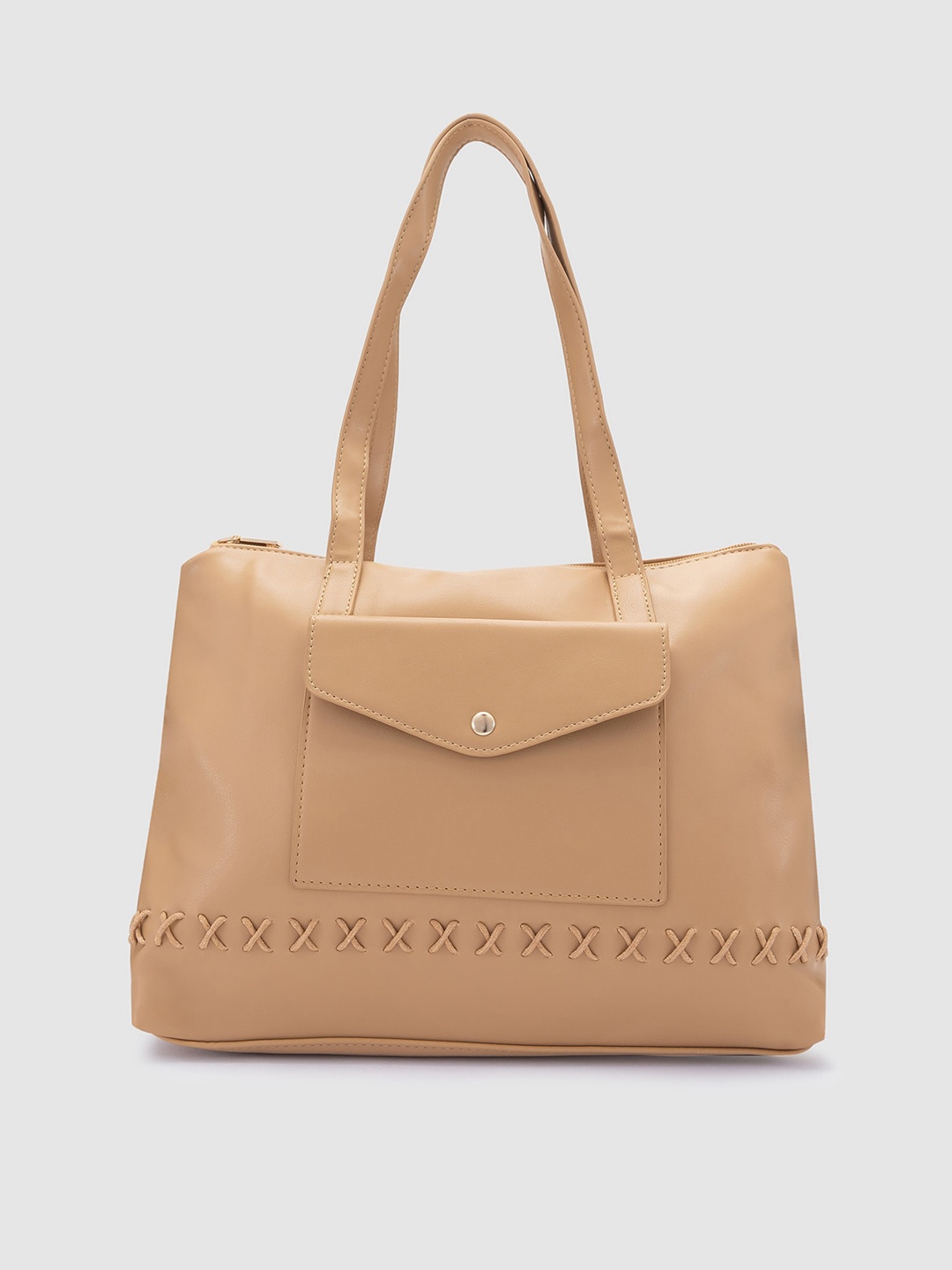 

Globus Beige Structured Shoulder Bag