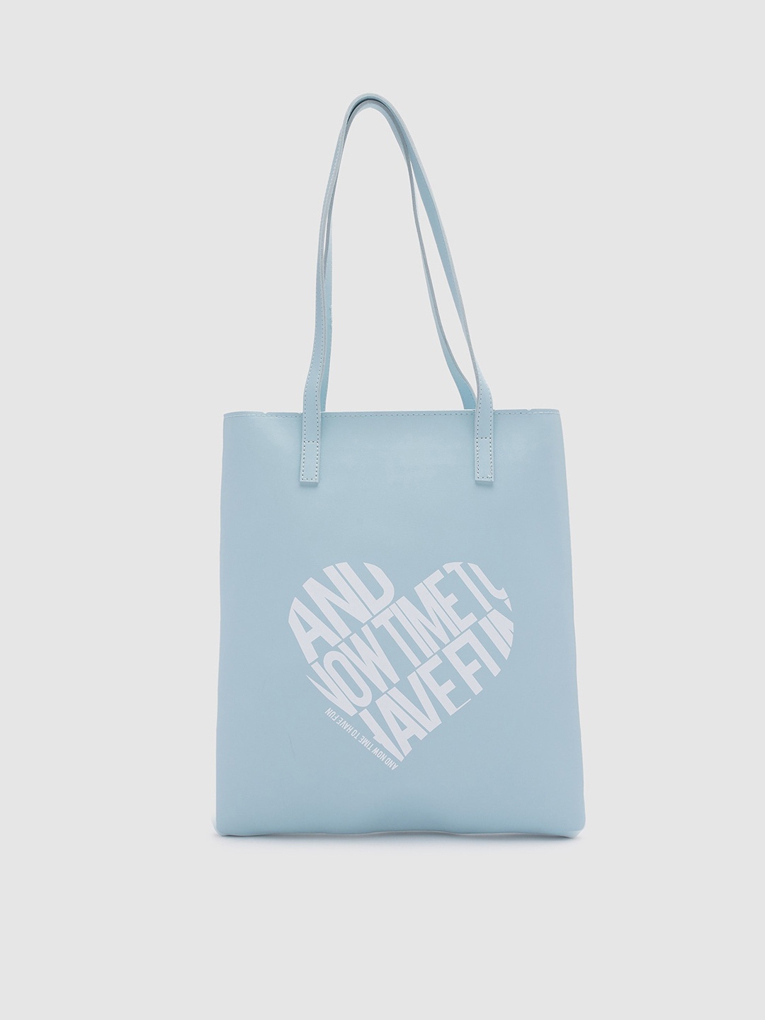 

Globus Blue PU Structured Tote Bag