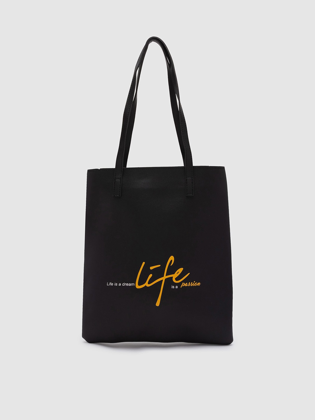 

Globus Black Printed Swagger Tote Bag