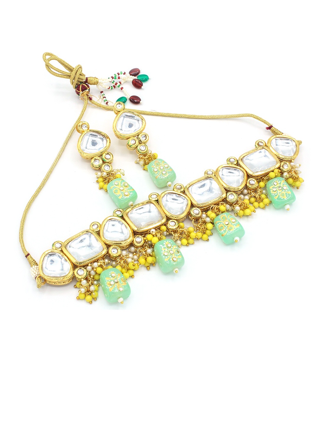 

AASHISH IMITATION Gold-Plated Kundan-Studded Necklace & Earrings