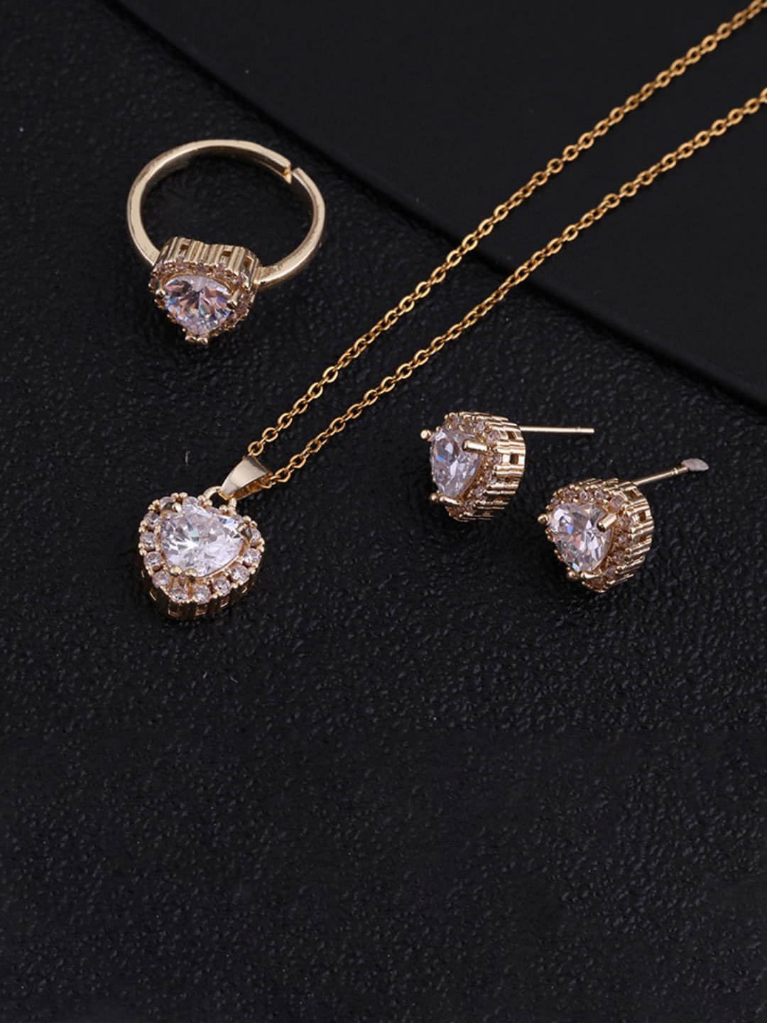 

SALTY Gold-Plated Stone-Studded Jewellery