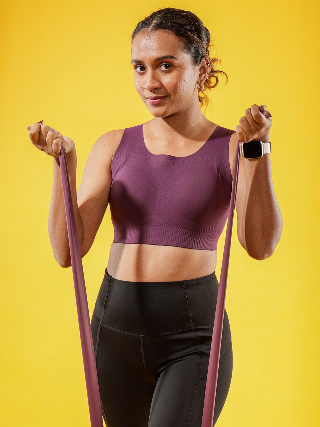 

Blissclub Full Coverage 360 Degree Support Rapid-Dry Sports Bra, Purple