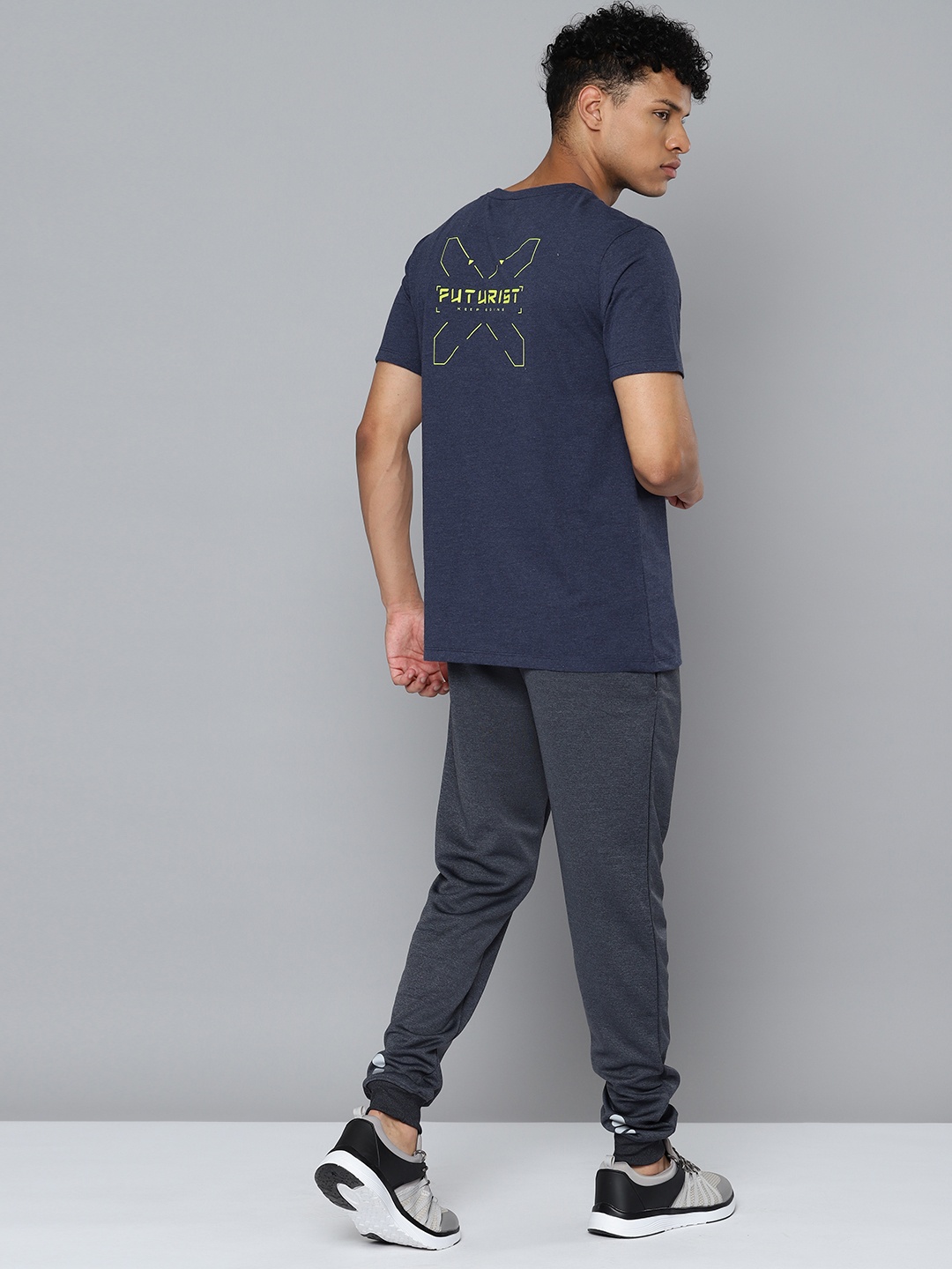 

HRX by Hrithik Roshan Printed Pure Cotton Bio Wash T-shirt, Navy blue