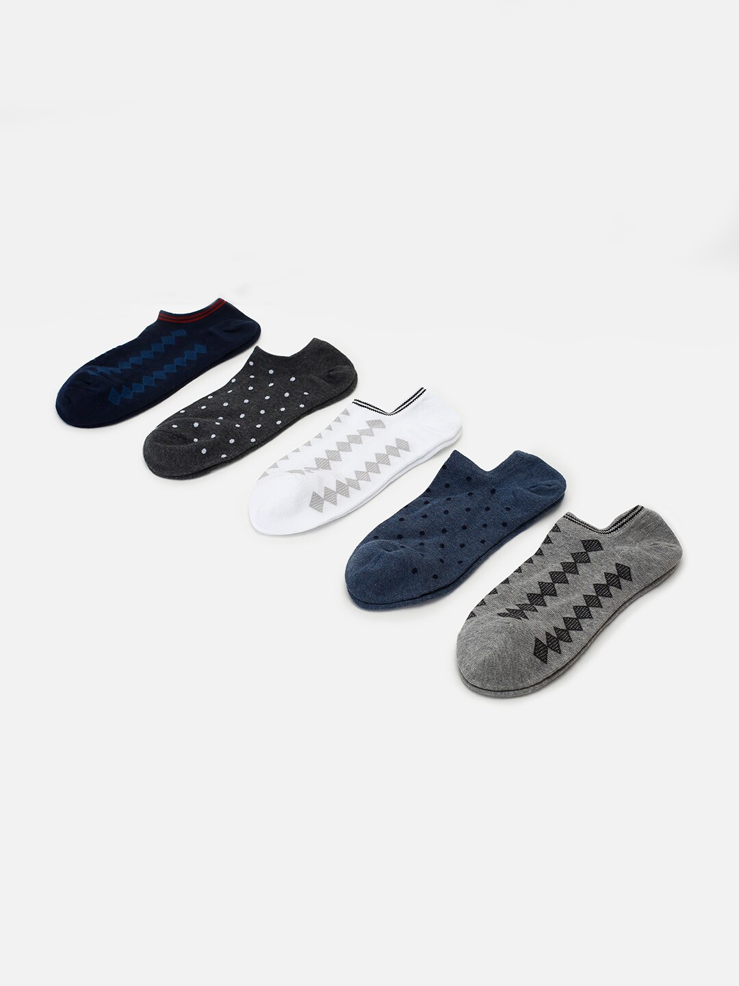 

max Men Pack Of 5 Patterned Socks, Blue