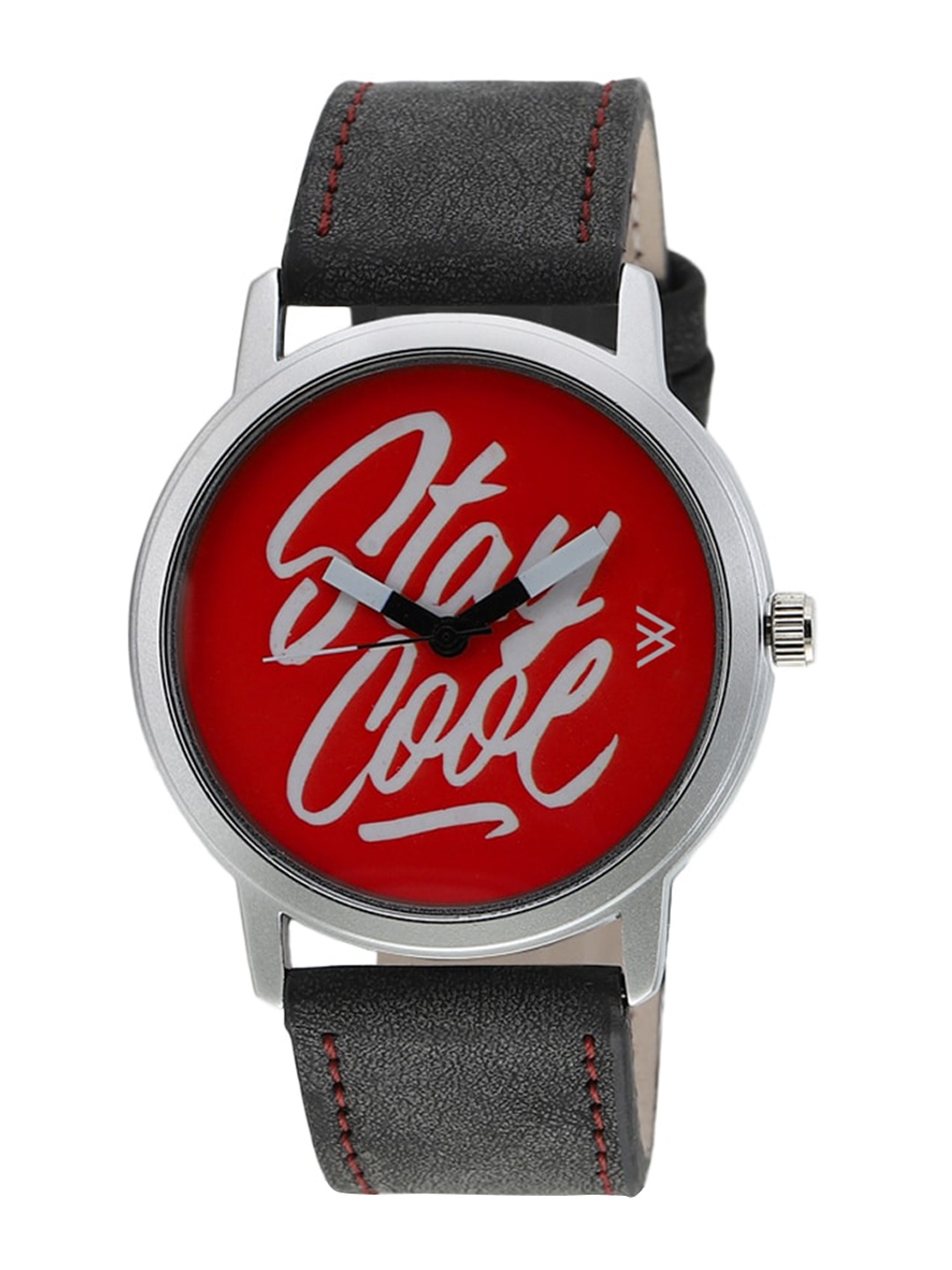 

Walrus Men Brass Printed Dial & Black Straps Water Resistant Analogue Watch WWTM-GRA-25, Red