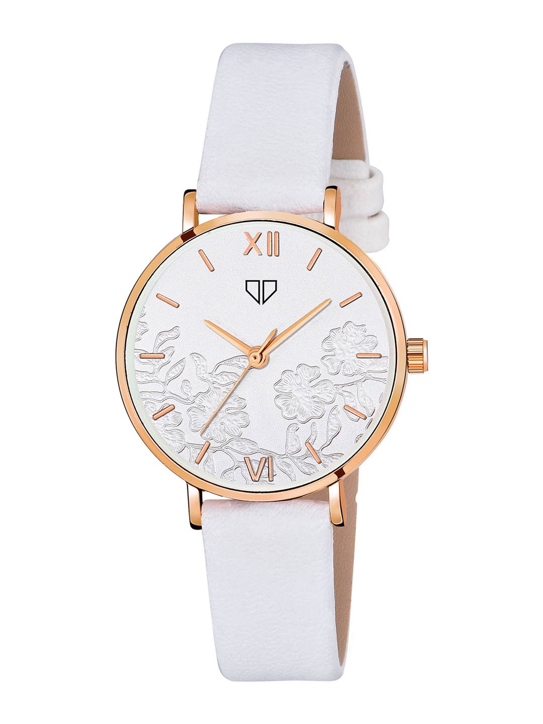 

Walrus Women Printed Brass Dial & Straps Analogue Watch WWTW-VENICE-010117, White