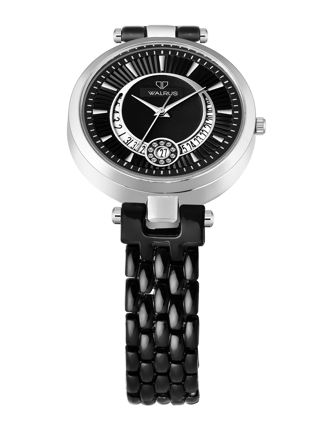 

Walrus Women Brass Dial & Stainless Steel Straps Analogue Watch WWTW-INC-XI-020207, Black