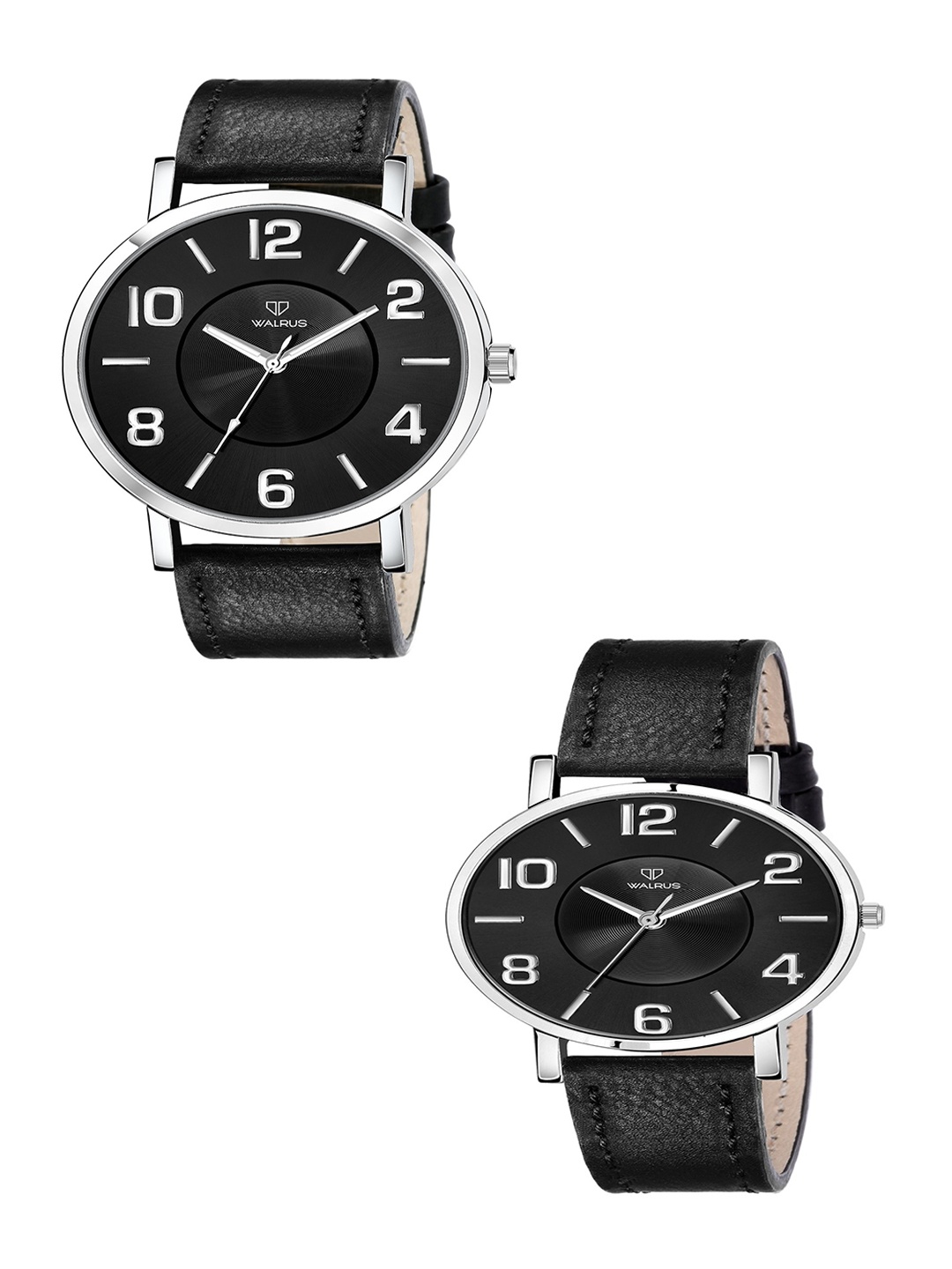 

Walrus Women Pack of 2 Printed Straps Water Resistant Analogue Watch WWTP-OPUS-III-020207, Black