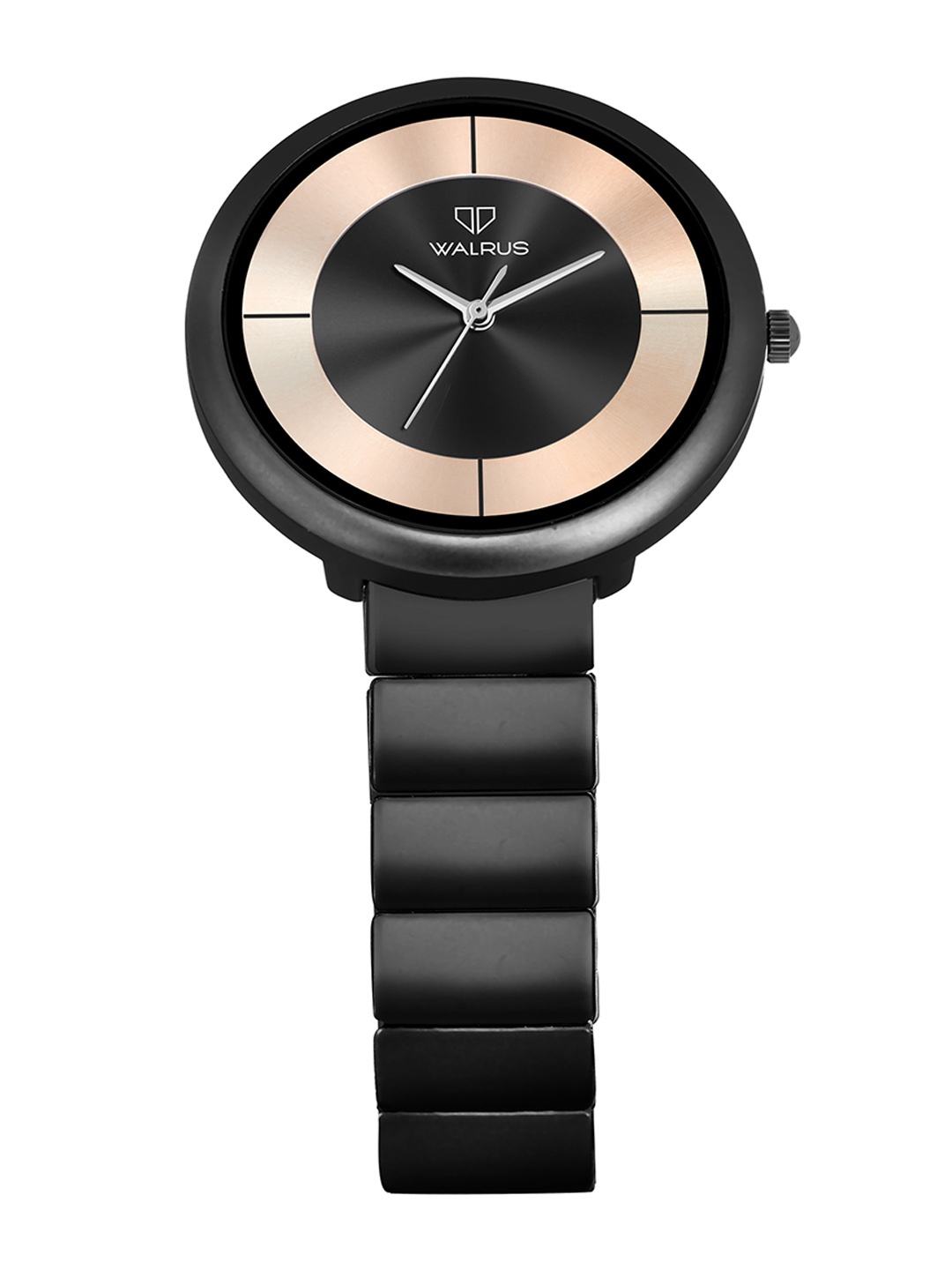

Walrus Women Brass Dial & Stainless Steel Straps Analogue Watch WWTW-VCT-XX-020202, Black
