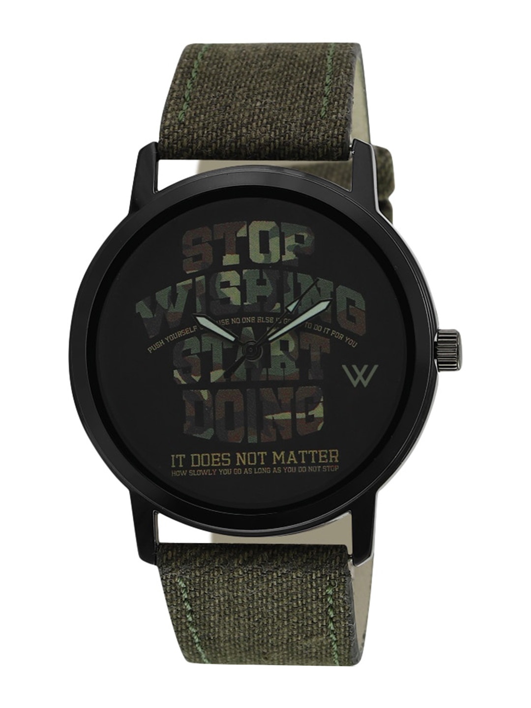 

Walrus Men Brass Printed Dial & Green Straps Analogue Watch WWTM-GRA-41, Blue