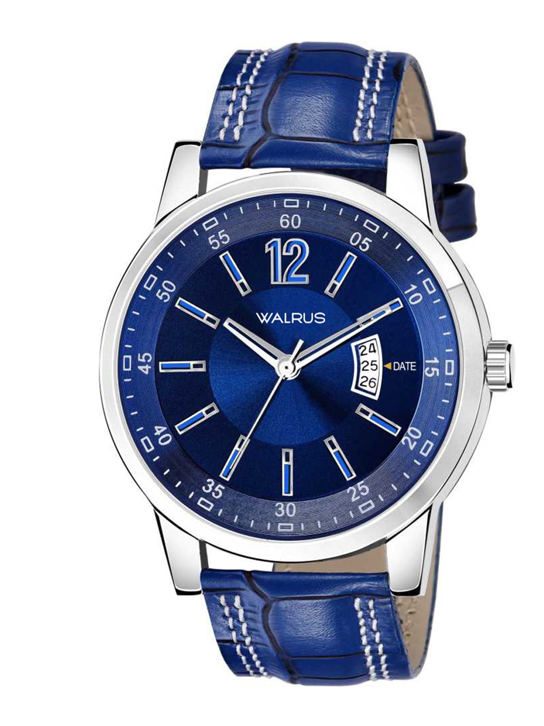 

Walrus Men Brass Textured Dial & Straps Analogue Watch WWTM-BD-III-030307, Blue