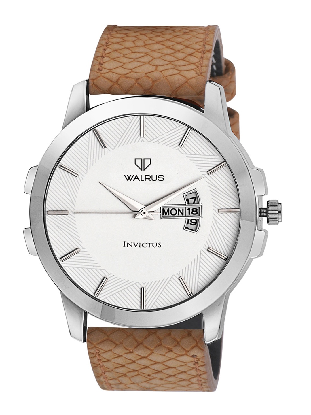 

Walrus Men Brass Dial Straps Analogue Watch WWTM-INVC-VI-011607, White