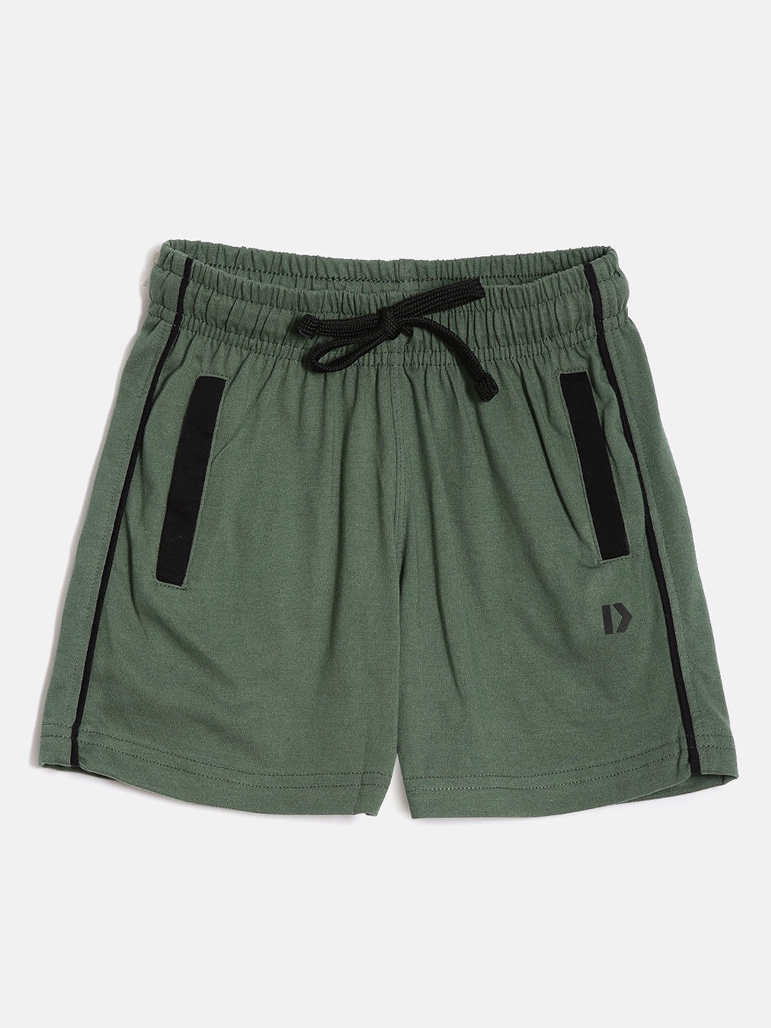 

DIXCY SCOTT Boys Mid-Rise Knee Length Cotton Shorts, Green