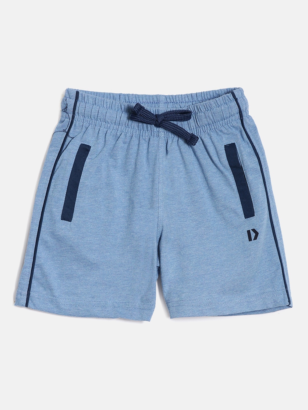 DIXCY SCOTT Boys Mid Rise Cotton Shorts, Blue