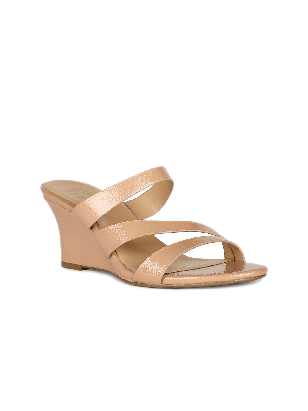 

Naturalizer Breona Open Toe Leather Wedges, Beige