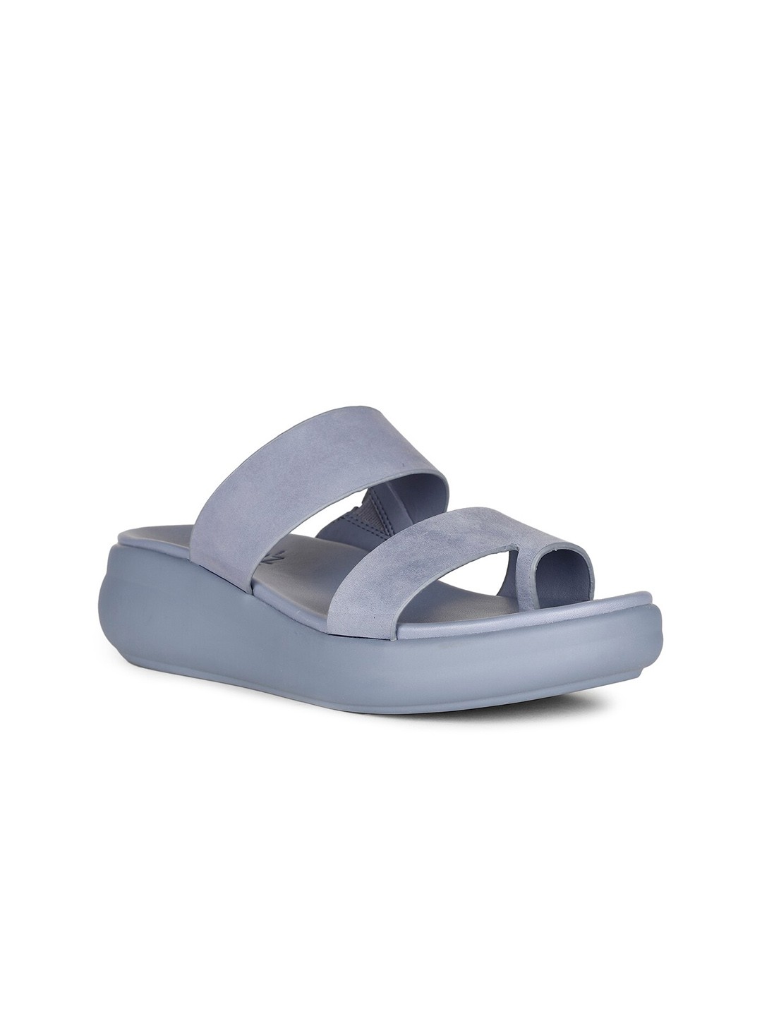 

Naturalizer Genn-Drift2 Open Toe Leather Flatform Heels, Blue